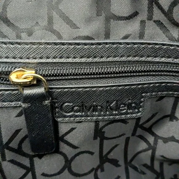 Calvin Klein Ck Must Monogram Recycled Crossbody Bag In Brown Black . Great Cond - Picture 10 of 14